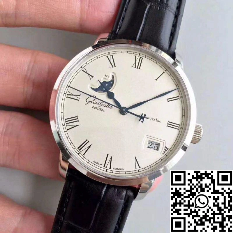 Glashutte Senator Panorama Date Moon Phase 100-04-32-12-04 GF Factory White Dial Cozy 1742