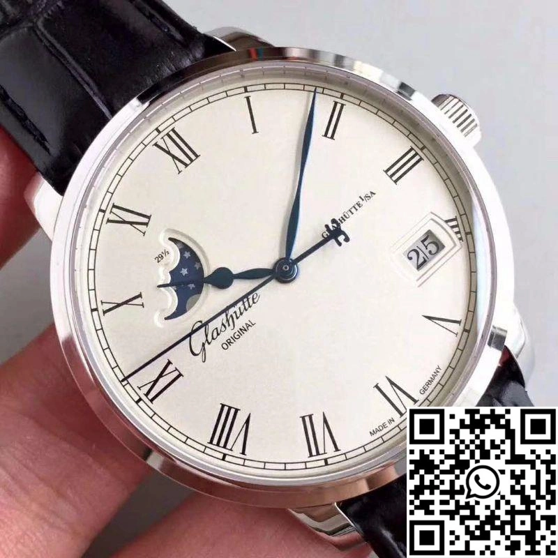 Glashutte Senator Panorama Date Moon Phase 100-04-32-12-04 GF Factory White Dial Cozy 1742