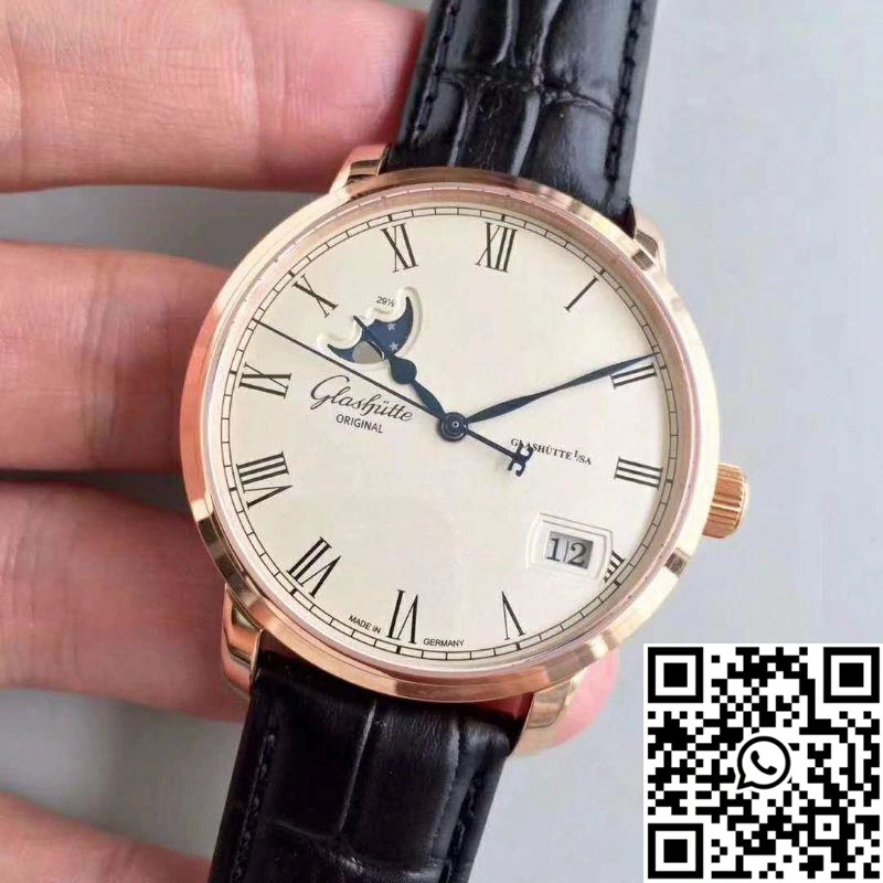 Glashutte Senator Panorama Date Moon Phase 100-04-32-15-04 GF Factory White Dial Premium 1738