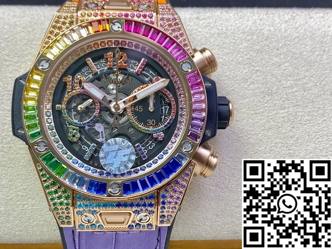 SmoothTexture Hublot BIG BANG Unico 411.OX.9910.LR.0999 ZF Factory Rose Gold Skeleton Dial 1755