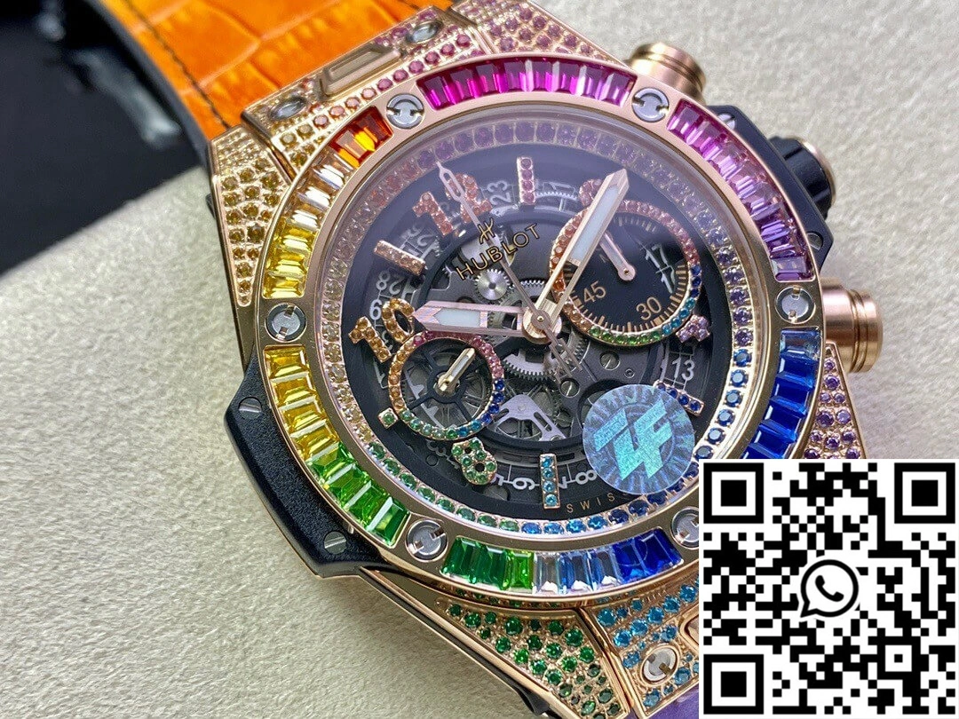 SmoothTexture Hublot BIG BANG Unico 411.OX.9910.LR.0999 ZF Factory Rose Gold Skeleton Dial 1755