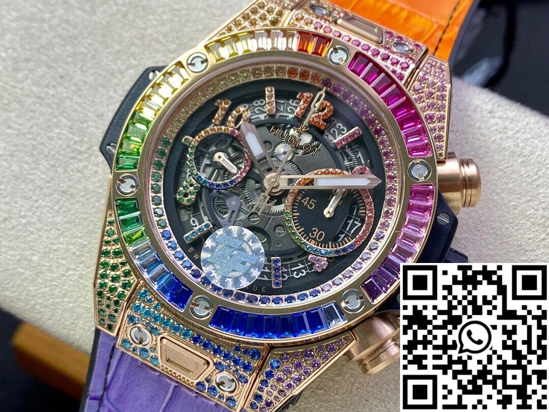 SmoothTexture Hublot BIG BANG Unico 411.OX.9910.LR.0999 ZF Factory Rose Gold Skeleton Dial 1755