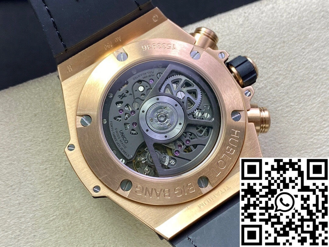 SmoothTexture Hublot BIG BANG Unico 411.OX.9910.LR.0999 ZF Factory Rose Gold Skeleton Dial 1755