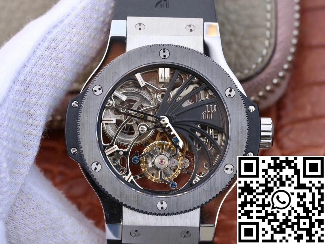 Hublot Big Bang Hollow Tourbillon Ceramic Bezel Skeleton Dial EyeCatching 1791