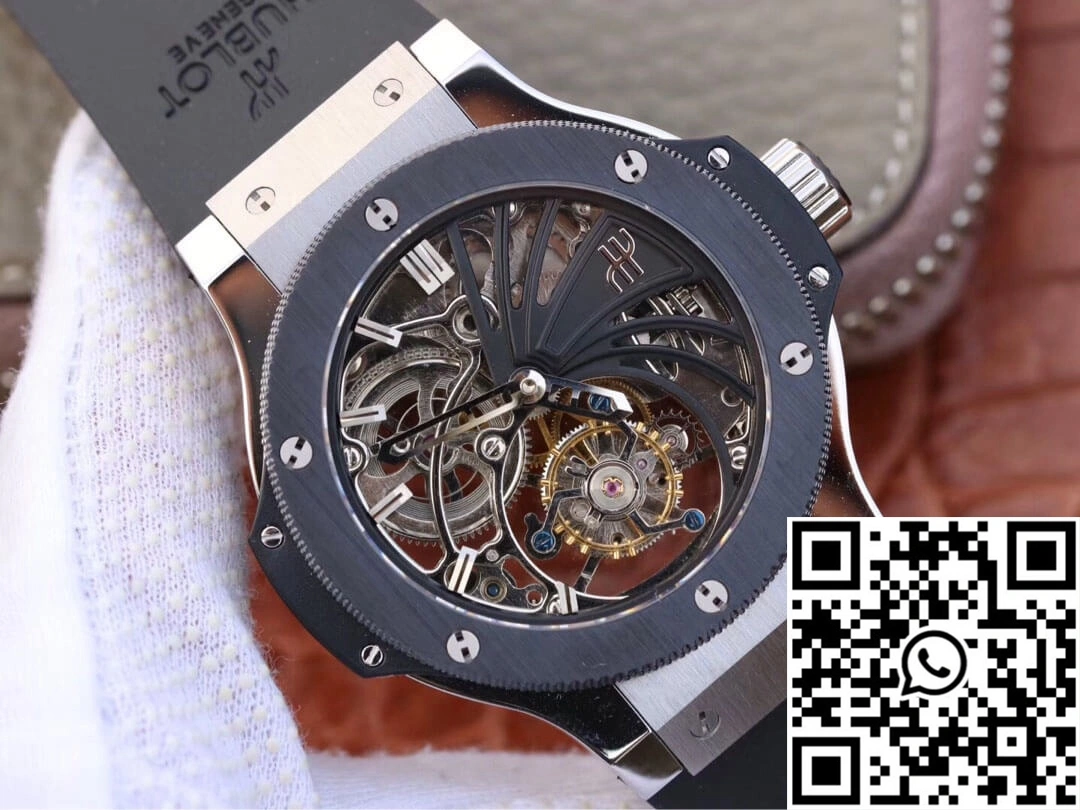 Hublot Big Bang Hollow Tourbillon Ceramic Bezel Skeleton Dial EyeCatching 1791