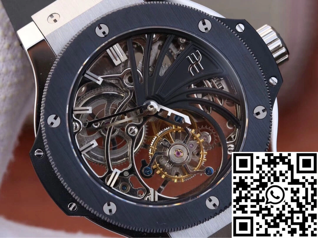 Hublot Big Bang Hollow Tourbillon Ceramic Bezel Skeleton Dial EyeCatching 1791