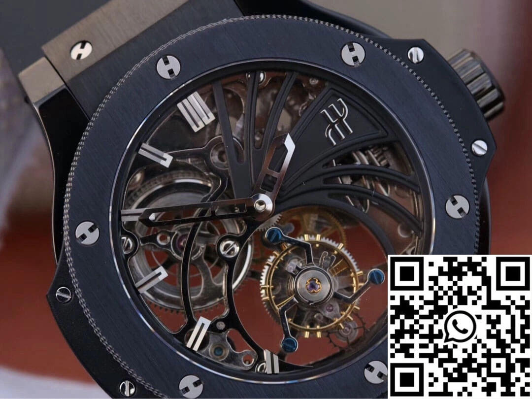 Premium Hublot Big Bang Hollow Tourbillon Ceramic Skeleton Dial 1796