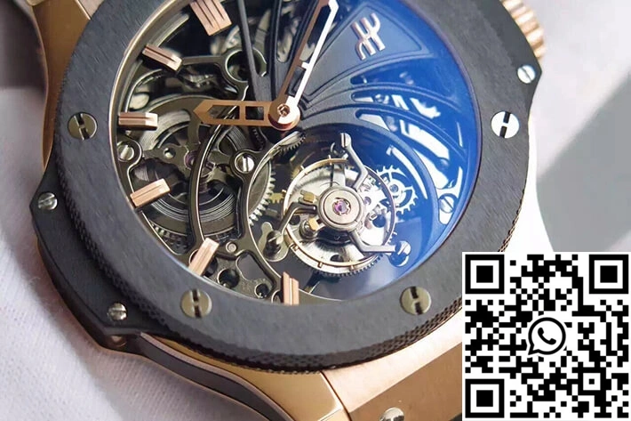 Contemporary Hublot Big Bang Hollow Tourbillon Skeleton Dial 1781