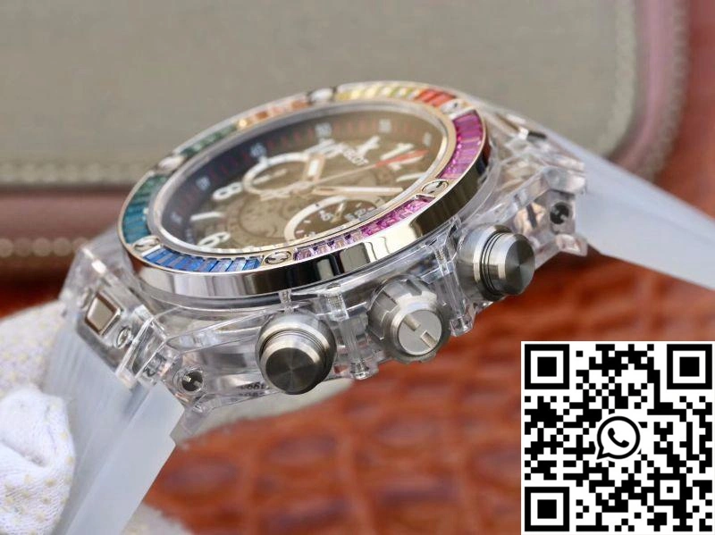 Neat Hublot Big Bang Unico 411.JX.4802.RT  Diamonds Bezel Skeleton Dial 1771