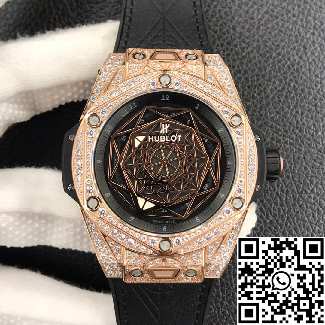 Hublot Big Bang WWF Factory Gold Full Diamond Case ZipUp 1764