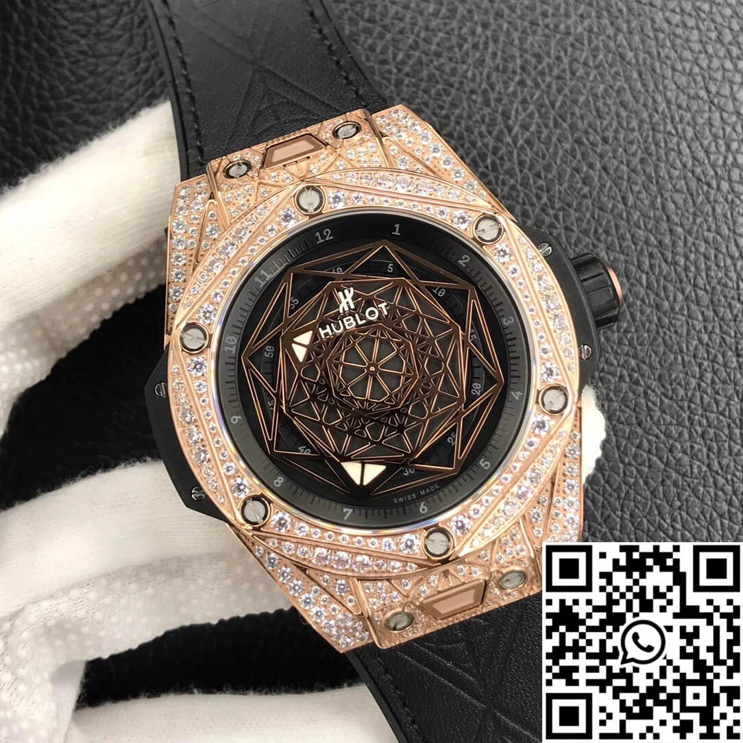 Hublot Big Bang WWF Factory Gold Full Diamond Case ZipUp 1764