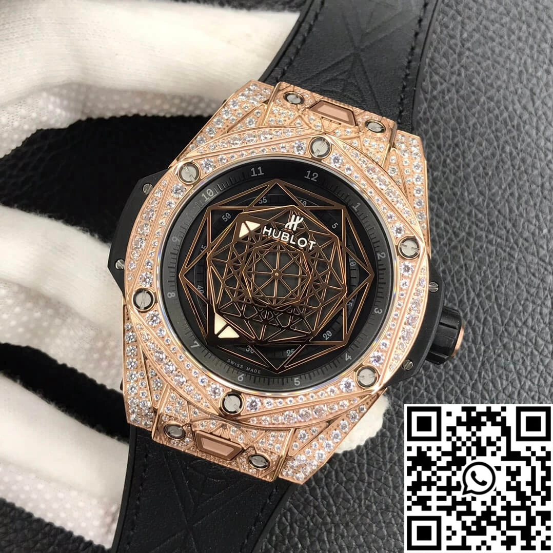 Hublot Big Bang WWF Factory Gold Full Diamond Case ZipUp 1764