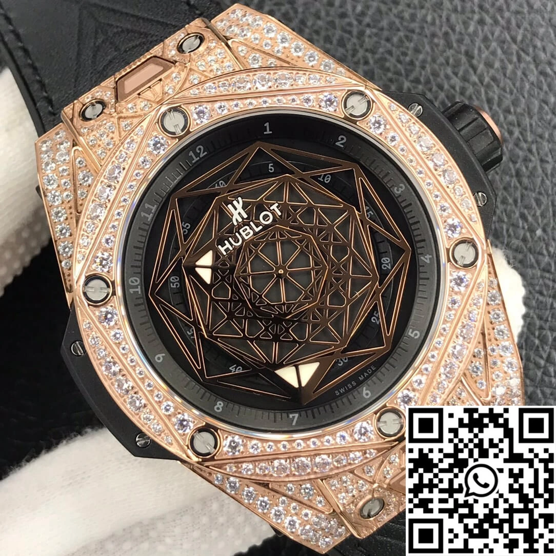 Hublot Big Bang WWF Factory Gold Full Diamond Case ZipUp 1764