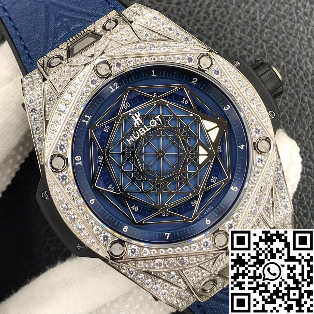 Breathable Hublot Big Bang WWF Factory Titanium Full Diamond Case 1808