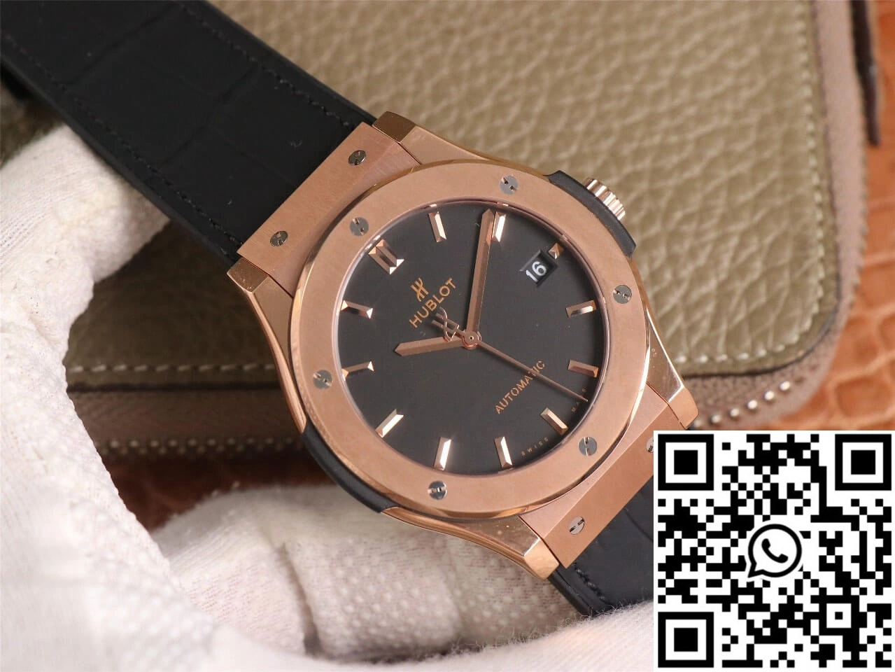 UrbanStyle Hublot  Fusion 511.OX.1181.LR WWF Factory Rose Gold Black Dial 1842