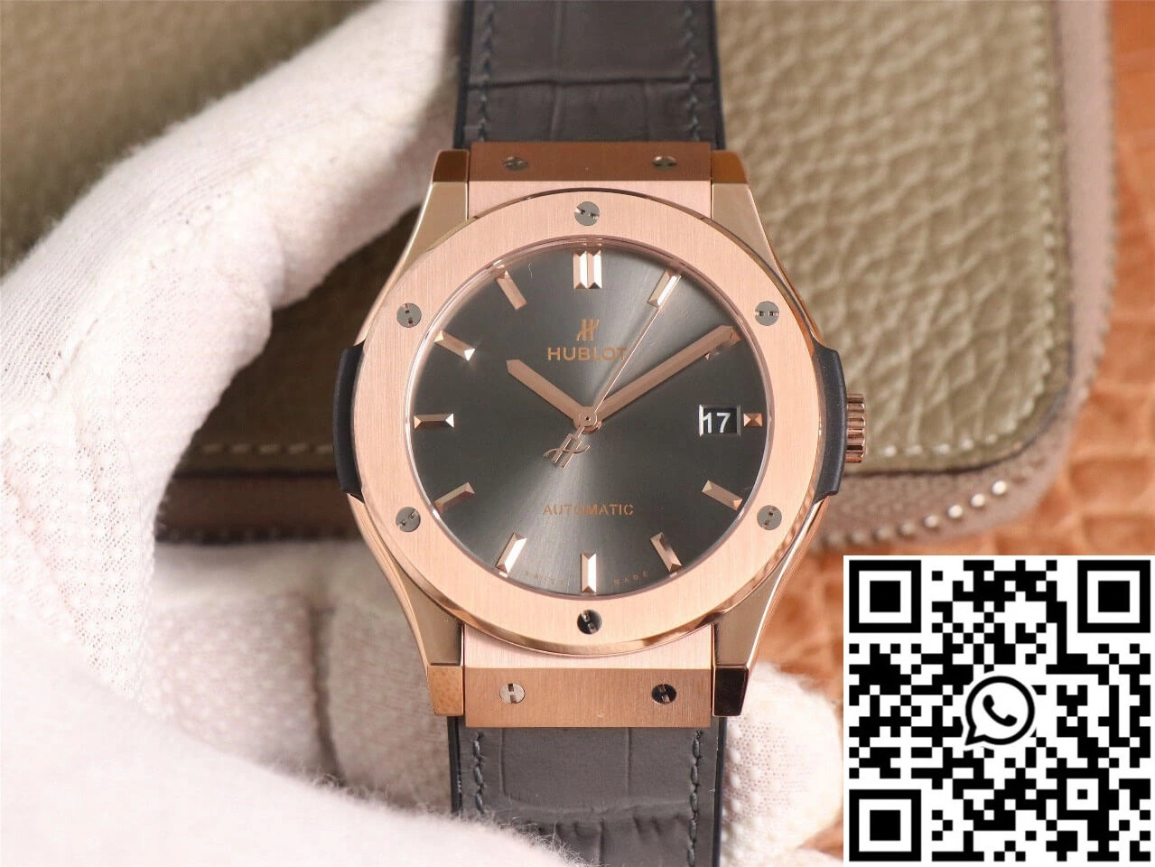 Hublot  Fusion 511.OX.7081.LR WWF Factory Rose Gold Dark Gray Dial ZipUp 1836