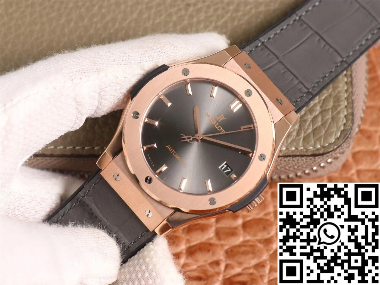 Hublot  Fusion 511.OX.7081.LR WWF Factory Rose Gold Dark Gray Dial ZipUp 1836