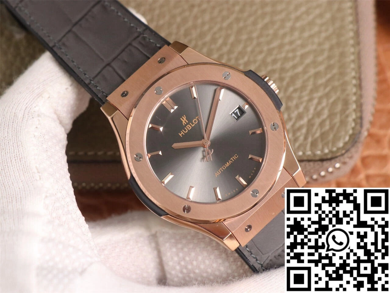Hublot  Fusion 511.OX.7081.LR WWF Factory Rose Gold Dark Gray Dial ZipUp 1836