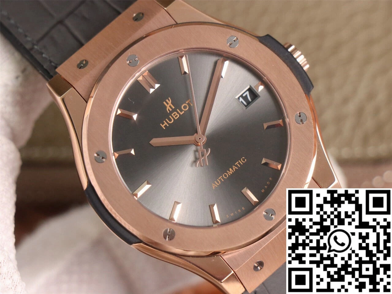 Hublot  Fusion 511.OX.7081.LR WWF Factory Rose Gold Dark Gray Dial ZipUp 1836