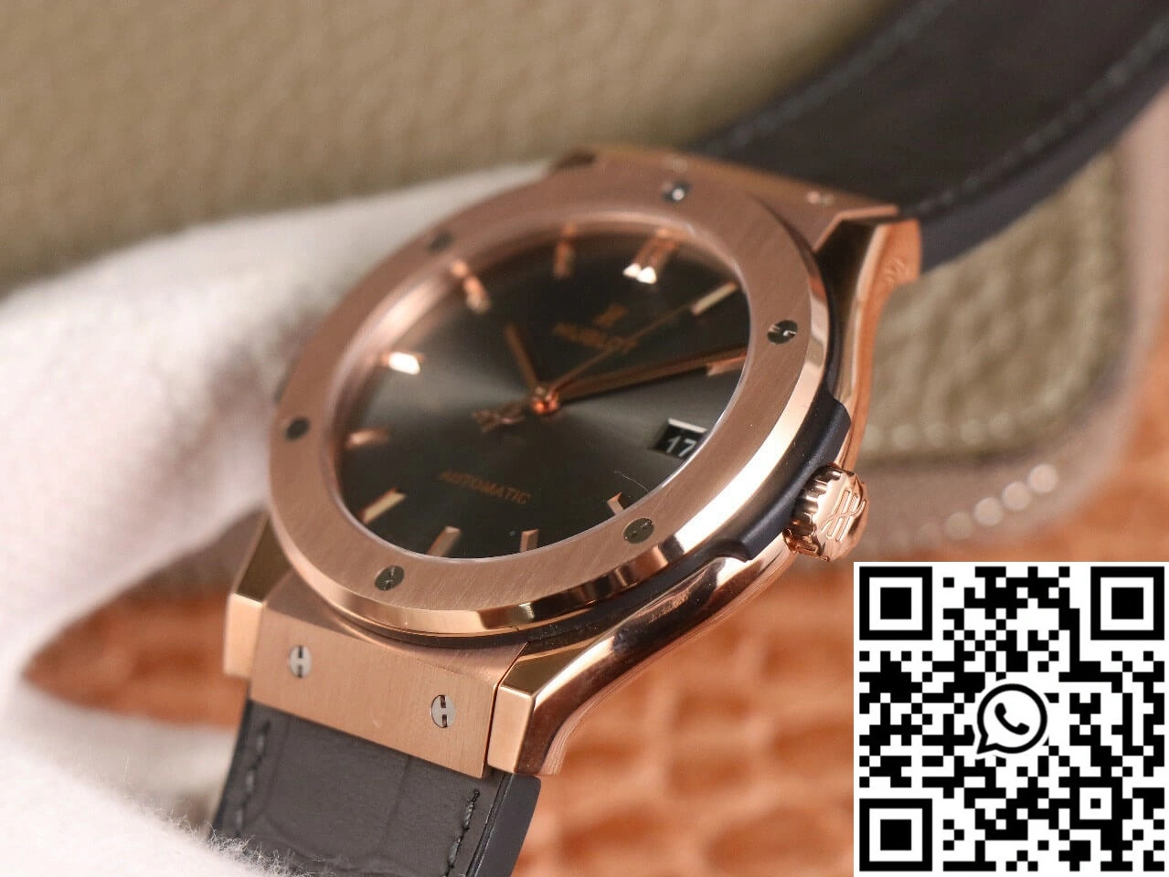 Hublot  Fusion 511.OX.7081.LR WWF Factory Rose Gold Dark Gray Dial ZipUp 1836