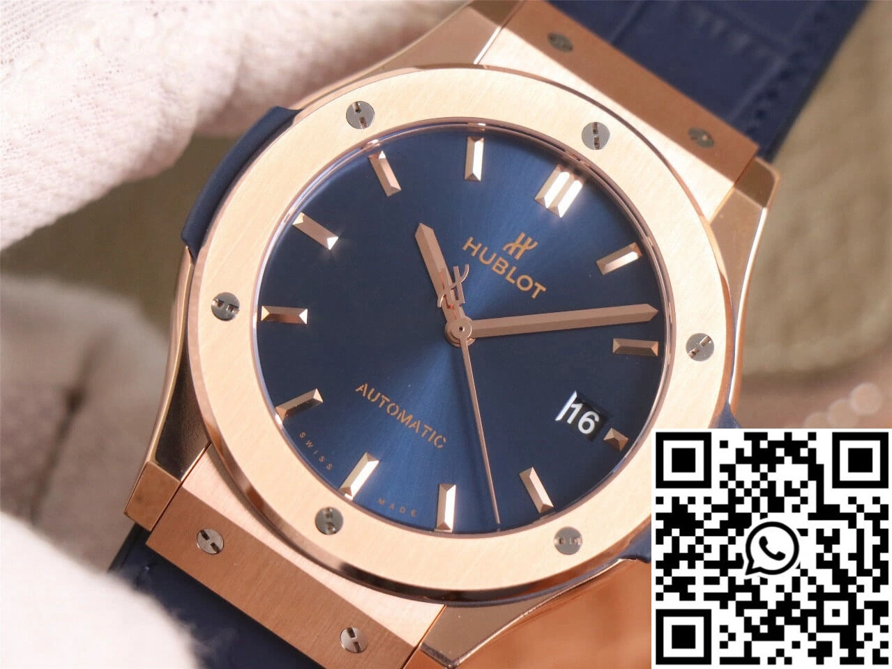 Hublot  Fusion 511.OX.7180.LR WWF Factory Rose Gold Blue Dial WrinkleFree 1811