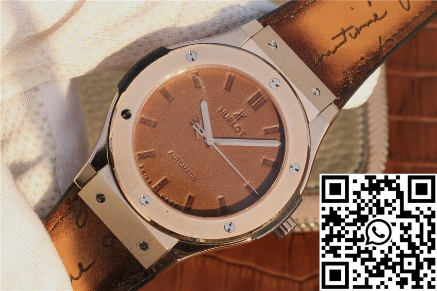Elegant Hublot  Fusion Berluti Scritto 511.OX.0500.VR.BER16 TW Factory Tobacco Dial 1815