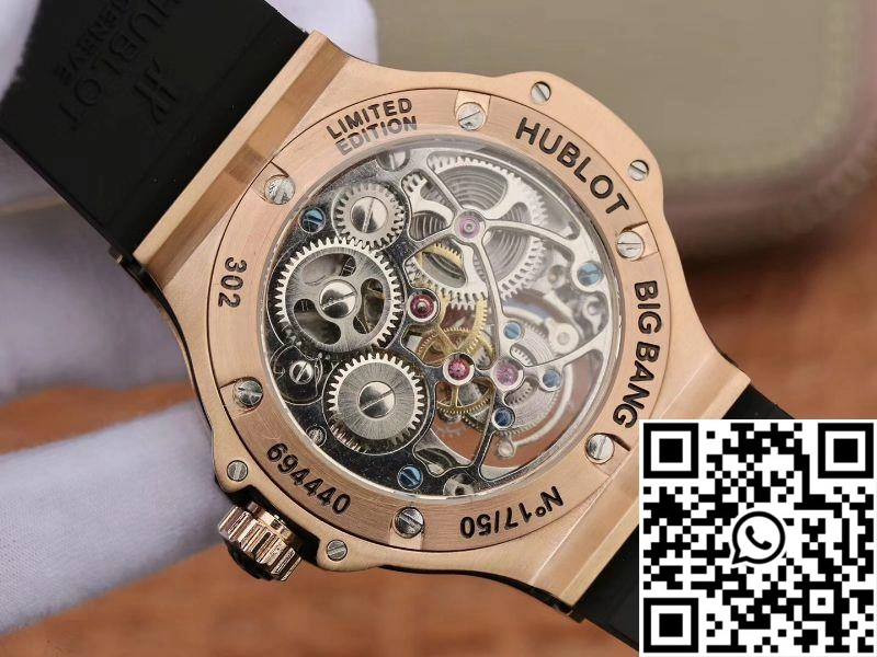 Practical Hublot  Fusion Rose Gold Tourbillon White Enamel Dial 1838