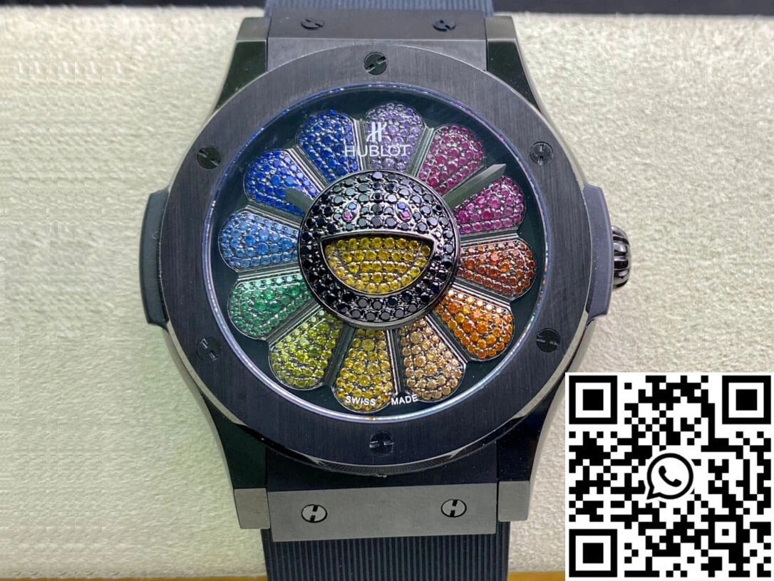 Hublot  Fusion Takashi Murakami 507.CX.9000.RX.TAK21 Sunflower Ceramic Bezel Supportive 1853