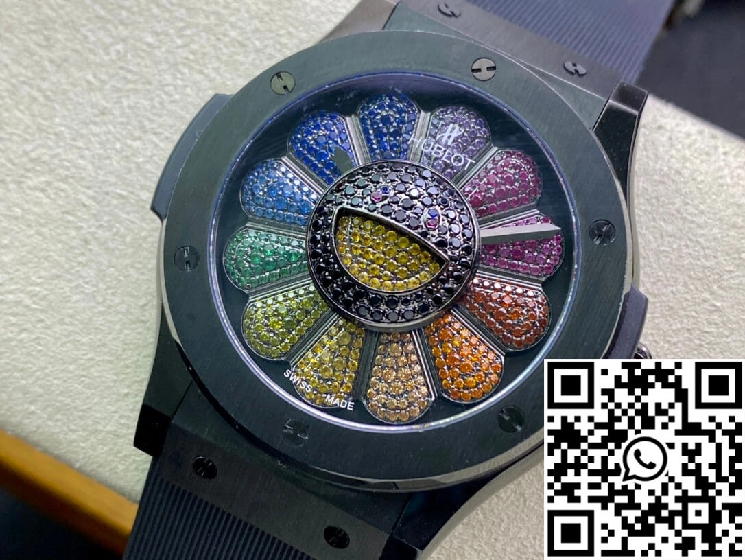 Hublot  Fusion Takashi Murakami 507.CX.9000.RX.TAK21 Sunflower Ceramic Bezel Supportive 1853