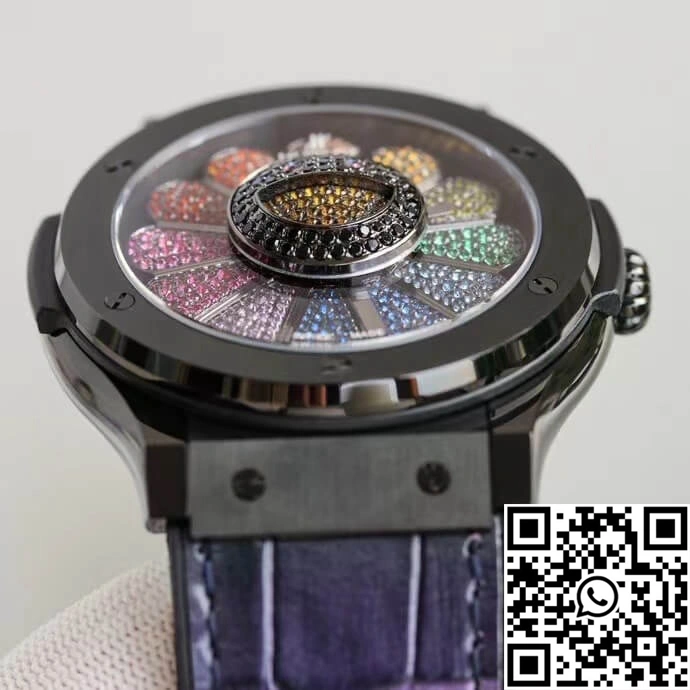 Neat Hublot  Fusion Takashi Murakami 507.CX.9000.RX.TAK21 Sunflower Colored Dial 1841