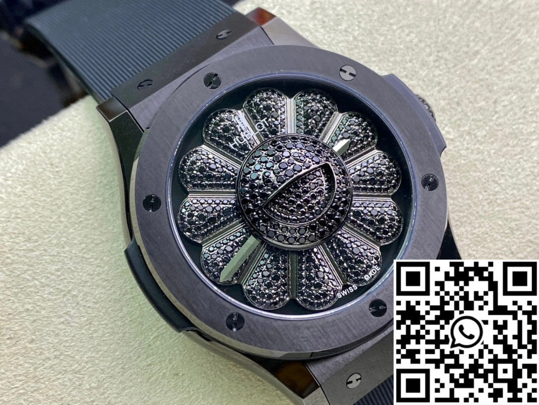 Hublot  Fusion Takashi Murakami 507.CX.9000.RX.TAK21 Sunflower Diamond Black Dial ComfortFit 1827