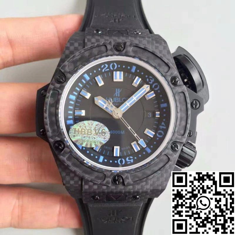 Bright Hublot King Power Musee Oceanographic 731.QX.1190.GR V6 Factory Black Dial 1845