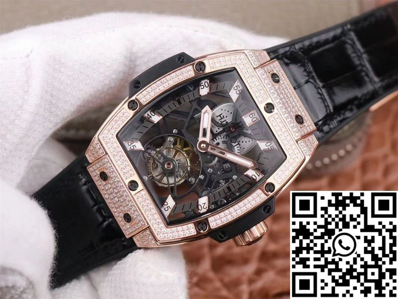 EyeCatching Hublot Masterpiece Tourbillon 906.OX.0123.VR.AES13 JB Factory Rose Gold Diamond 1859