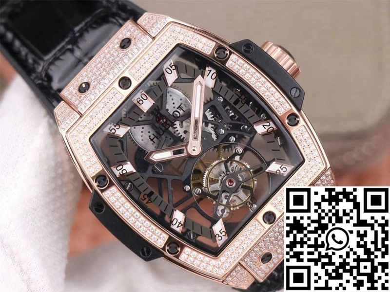 EyeCatching Hublot Masterpiece Tourbillon 906.OX.0123.VR.AES13 JB Factory Rose Gold Diamond 1859