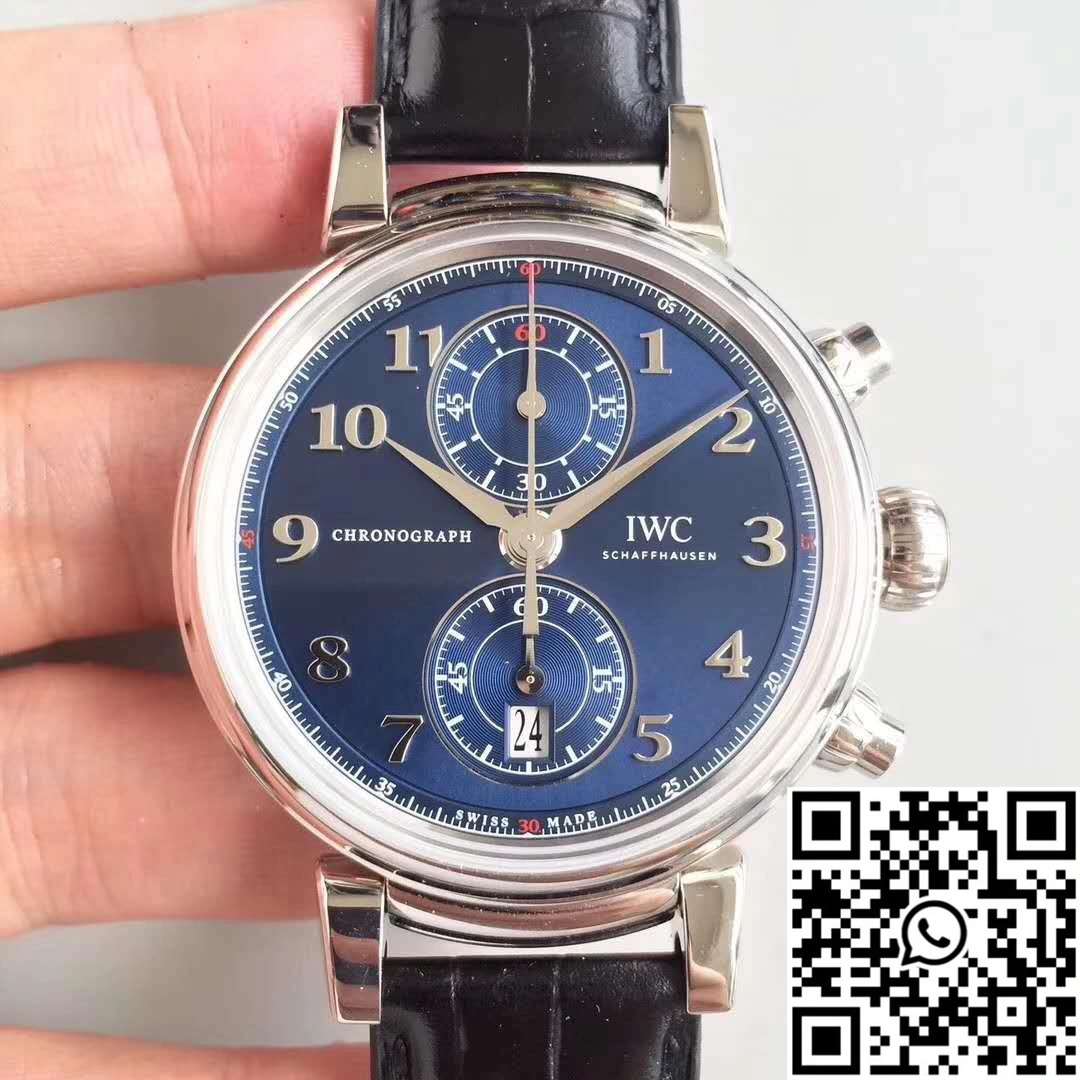 Affordable IWC Da Vinci Chronograph Edition Sport For Good Fundation IW393402 ZF Factory Blue Dial 1880