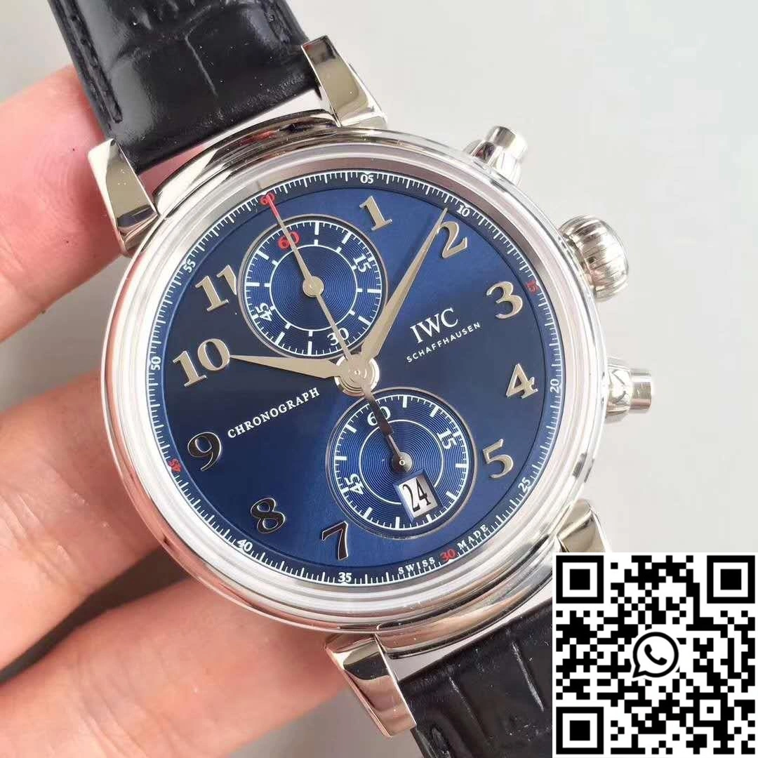 Affordable IWC Da Vinci Chronograph Edition Sport For Good Fundation IW393402 ZF Factory Blue Dial 1880