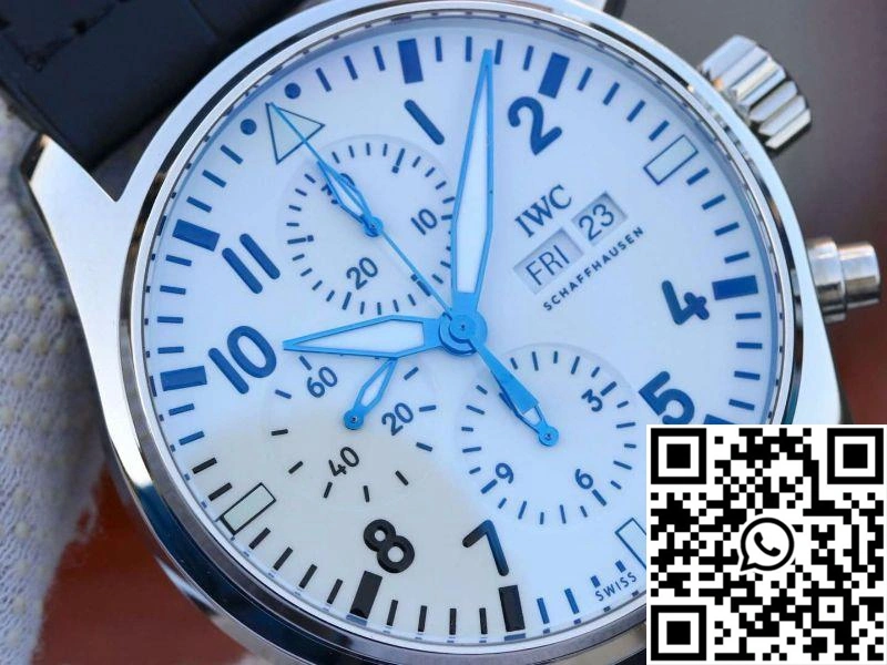 Vibrant IWC Pilot Chronograph IW377725 ZF Factory White Dial 1924