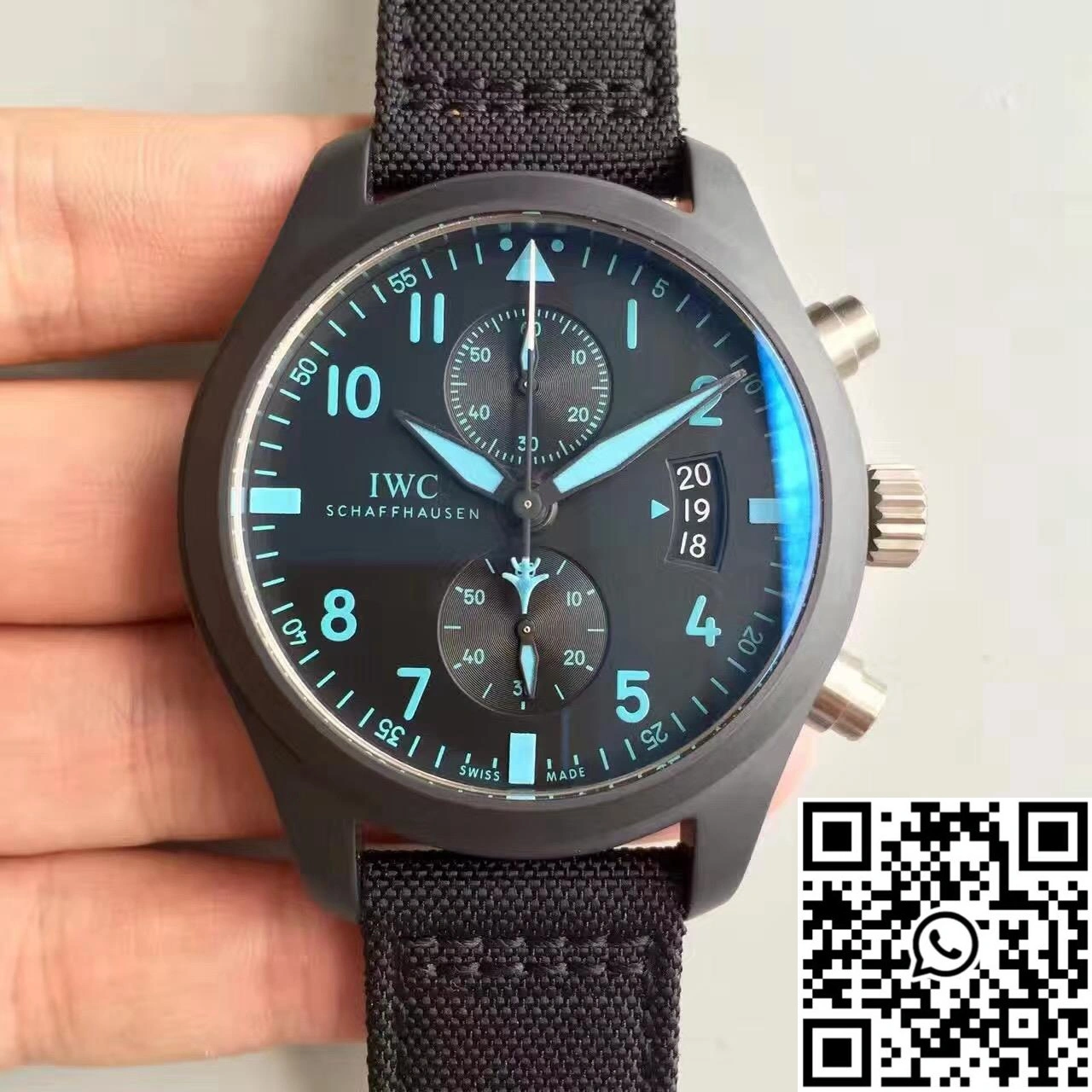 IWC Pilot Chronograph Top Gun IW388003 ZF Factory Black Dial Supportive 1895