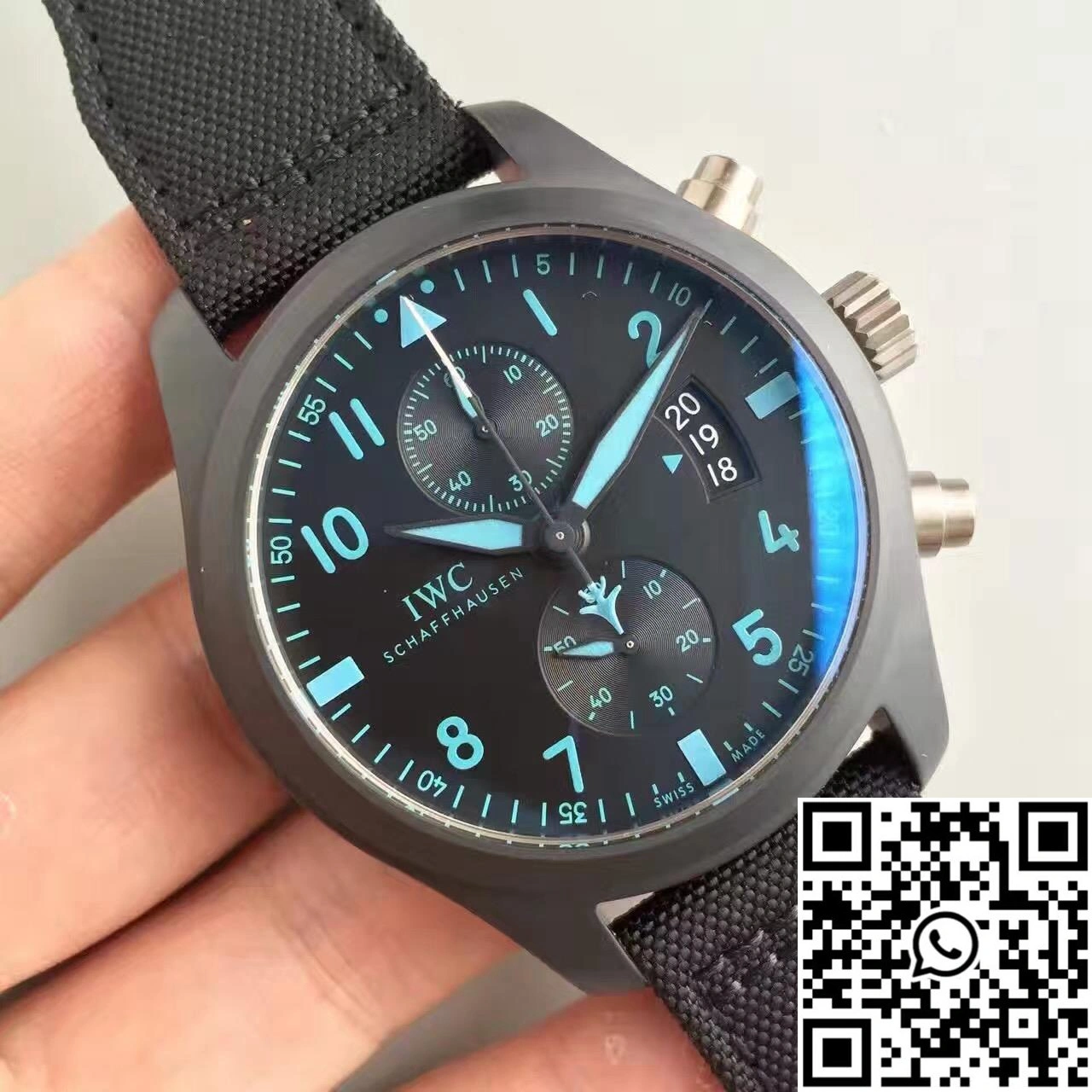 IWC Pilot Chronograph Top Gun IW388003 ZF Factory Black Dial Supportive 1895