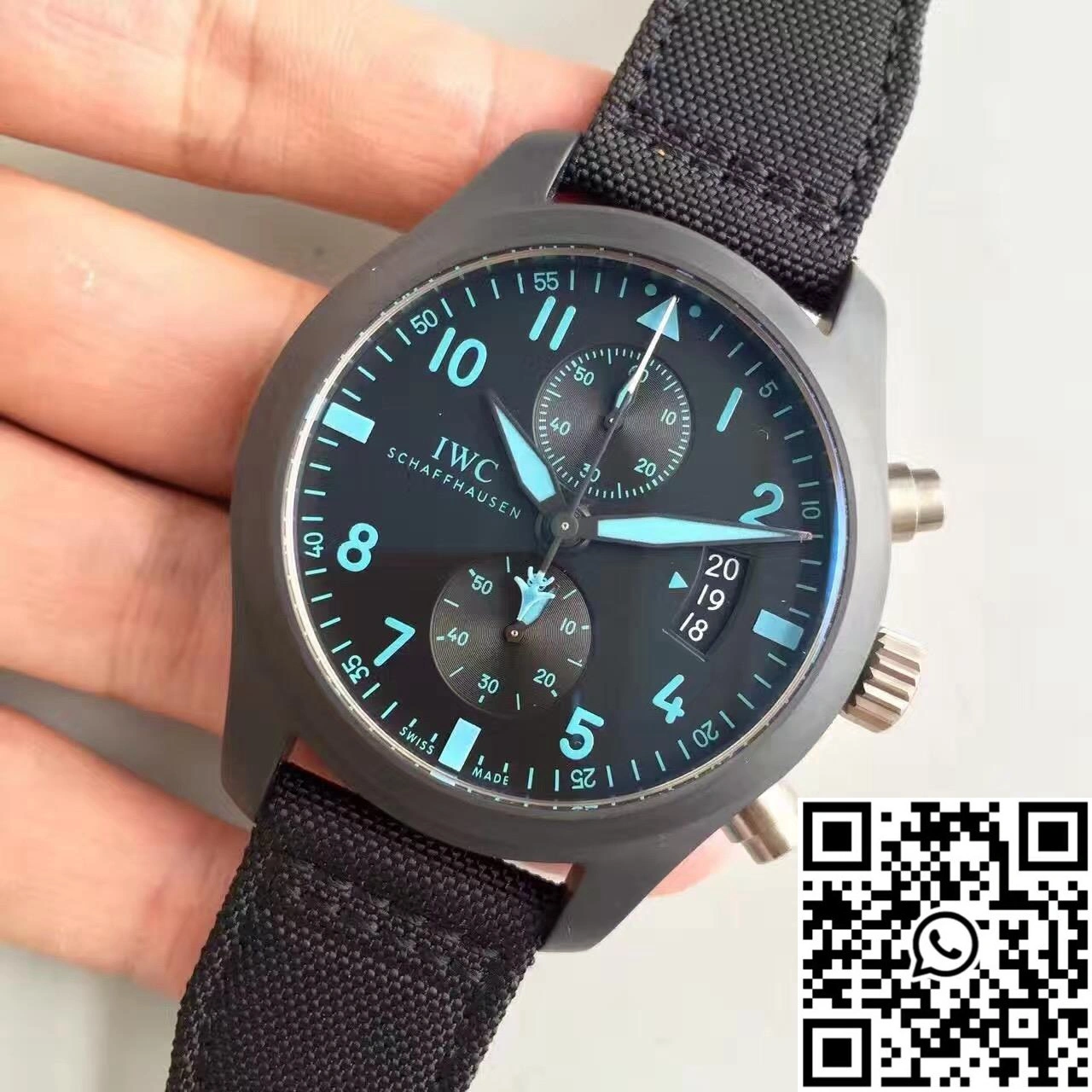 IWC Pilot Chronograph Top Gun IW388003 ZF Factory Black Dial Supportive 1895