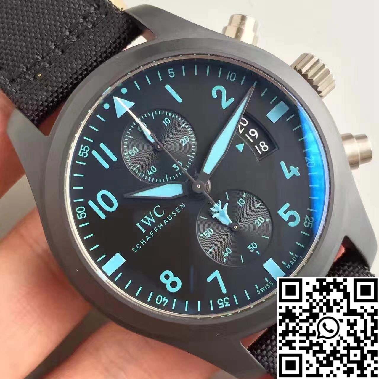 IWC Pilot Chronograph Top Gun IW388003 ZF Factory Black Dial Supportive 1895