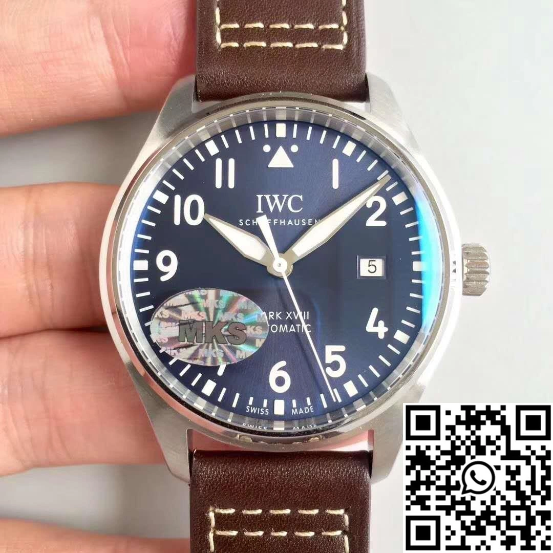 Bold IWC Pilot Mark XVIII IW327004 MKS Factory Blue Dial 1911