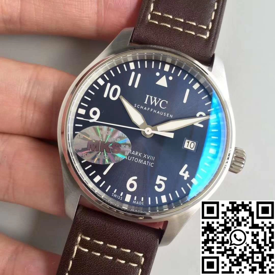 Bold IWC Pilot Mark XVIII IW327004 MKS Factory Blue Dial 1911
