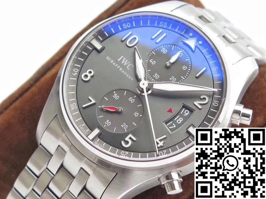 Attractive IWC Pilot Spitfire Chronograph IW387804 ZF Factory Anthracite Dial 1940