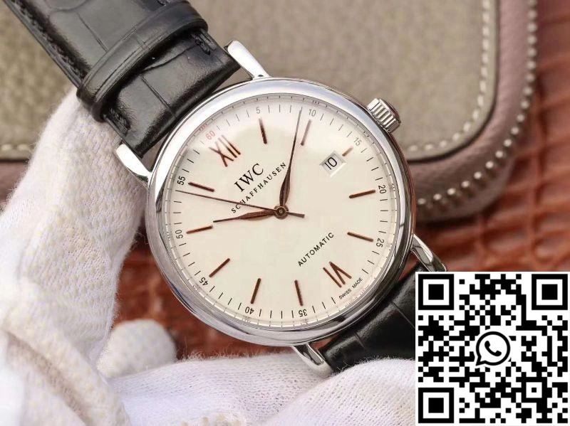 IWC Portofino Automatic IW356501 MKS Factory Black Leather Strap White Dial OdorResistant 1953