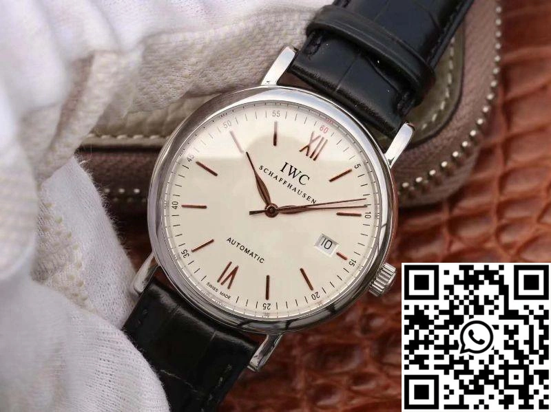 IWC Portofino Automatic IW356501 MKS Factory Black Leather Strap White Dial OdorResistant 1953