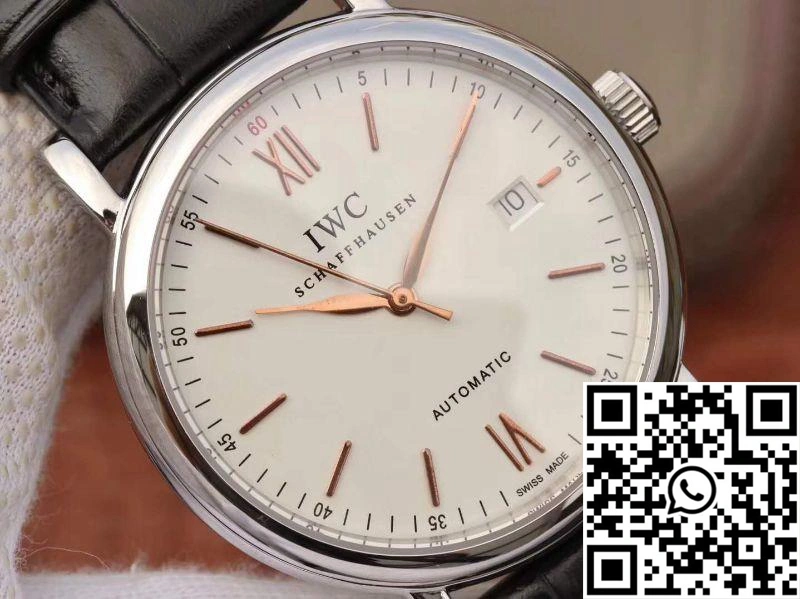 IWC Portofino Automatic IW356501 MKS Factory Black Leather Strap White Dial OdorResistant 1953