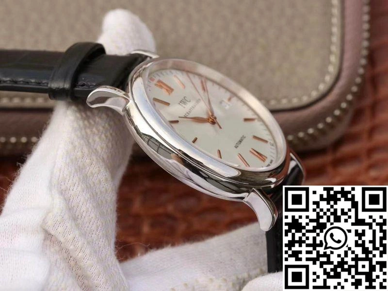 IWC Portofino Automatic IW356501 MKS Factory Black Leather Strap White Dial OdorResistant 1953