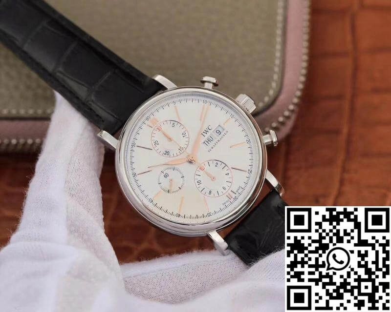 EasyCare IWC Portofino Chronograph Multi-function IW391022 ZF Factory White Dial With Rose Gold Markers 1958