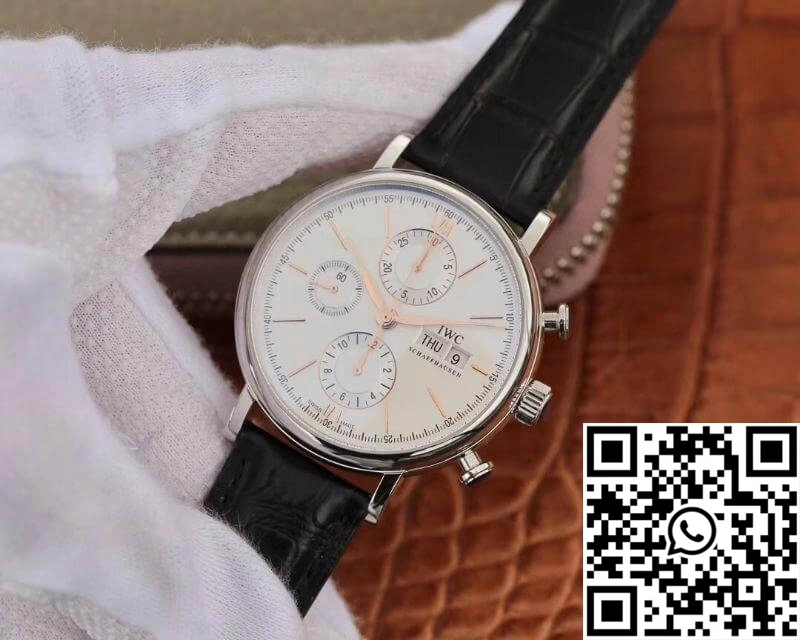 EasyCare IWC Portofino Chronograph Multi-function IW391022 ZF Factory White Dial With Rose Gold Markers 1958